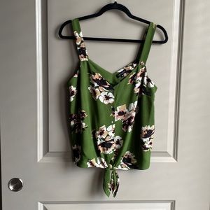 Nordstrom 1.STATE Floral Print Tie Front Top